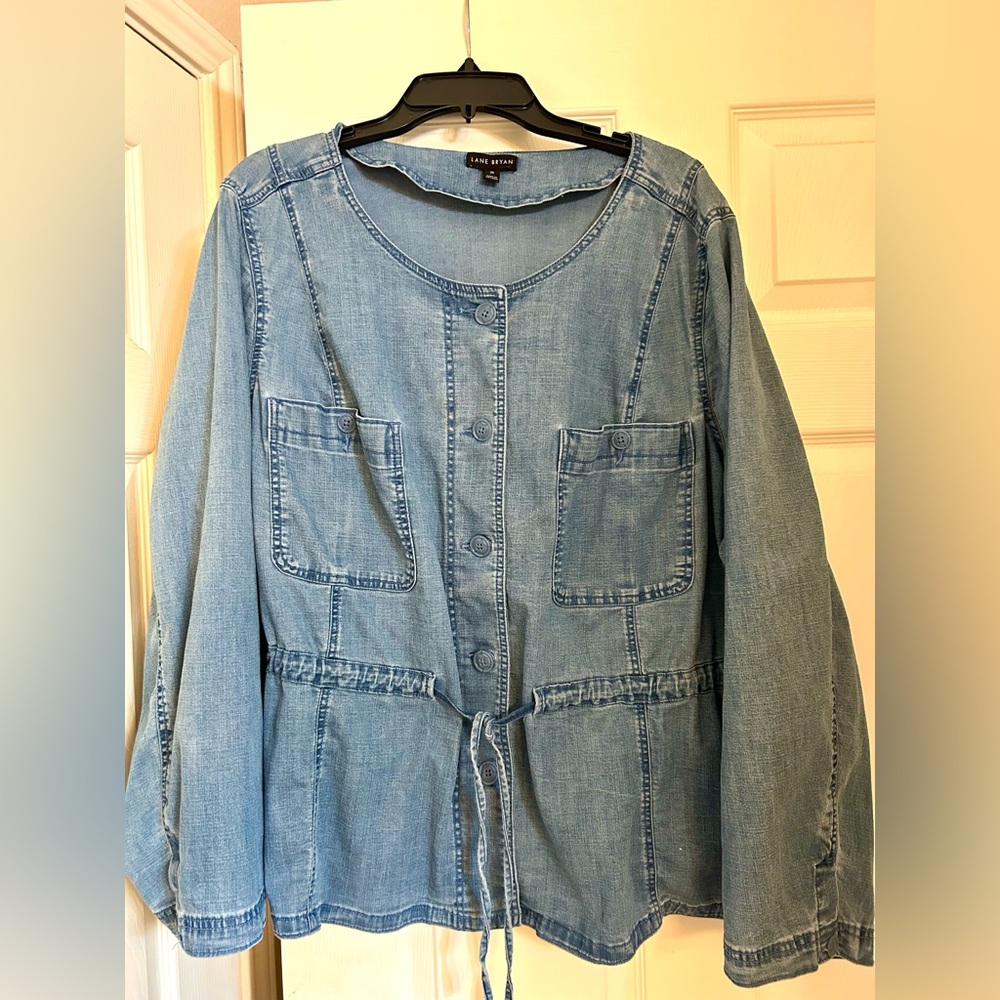 Lane Bryant Size 26 denim jacket with a cinch waist. Great condition